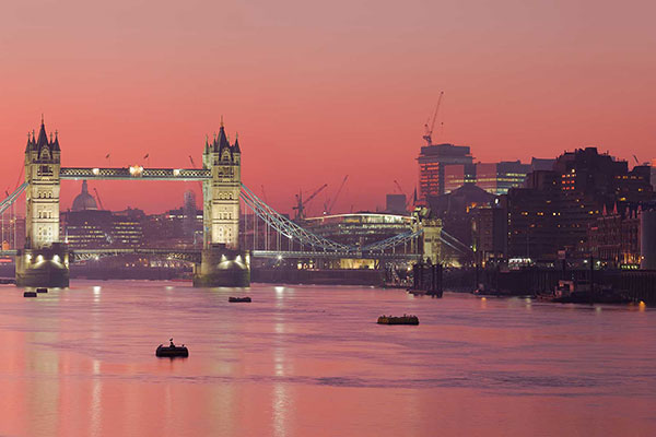 London at night